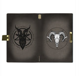 BAPHOMET LEATHER NOTEBOOK - PASSPORT HOLDER - WALLET