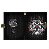 SATANIC 5 LETTERS LEATHER NOTEBOOK - PASSPORT HOLDER - WALLET