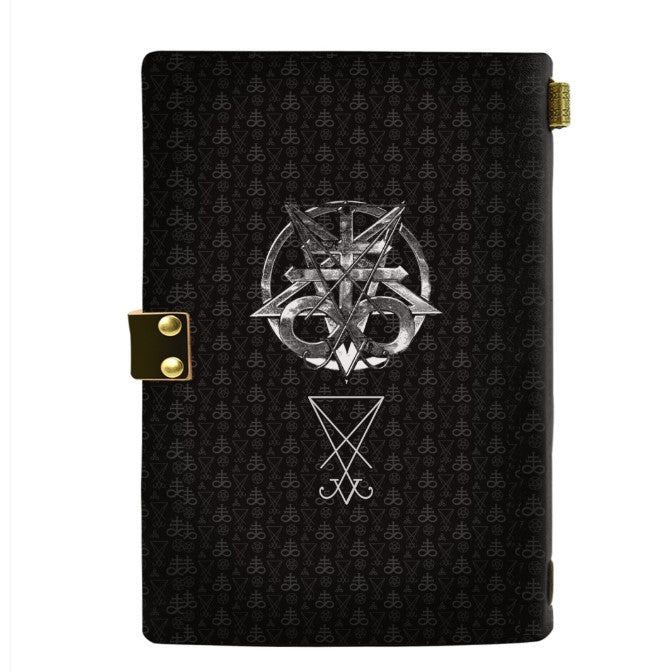 SATANIC 5 LETTERS LEATHER NOTEBOOK - PASSPORT HOLDER - WALLET