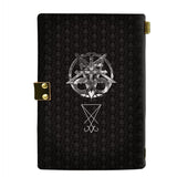 SATANIC 5 LETTERS LEATHER NOTEBOOK - PASSPORT HOLDER - WALLET