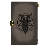 BAPHOMET LEATHER NOTEBOOK - PASSPORT HOLDER - WALLET