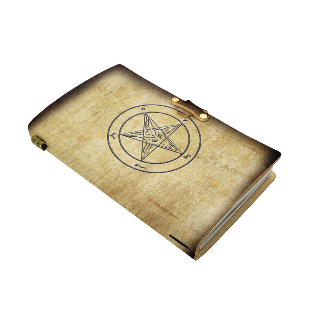 SATANIC LEATHER NOTEBOOK - PASSPORT HOLDER - WALLET