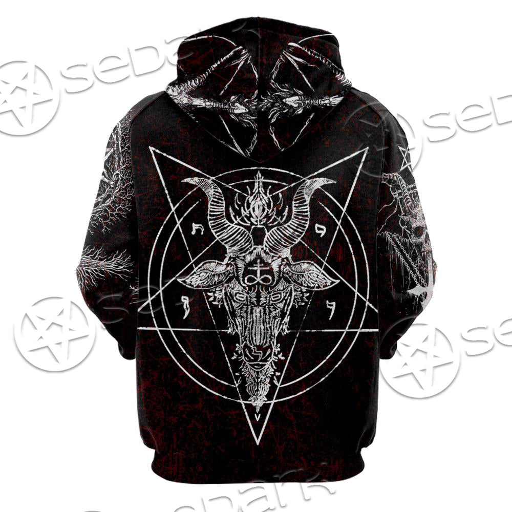 Satanic Hoodie Raglan Sleeve