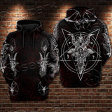 Satanic Hoodie Raglan Sleeve