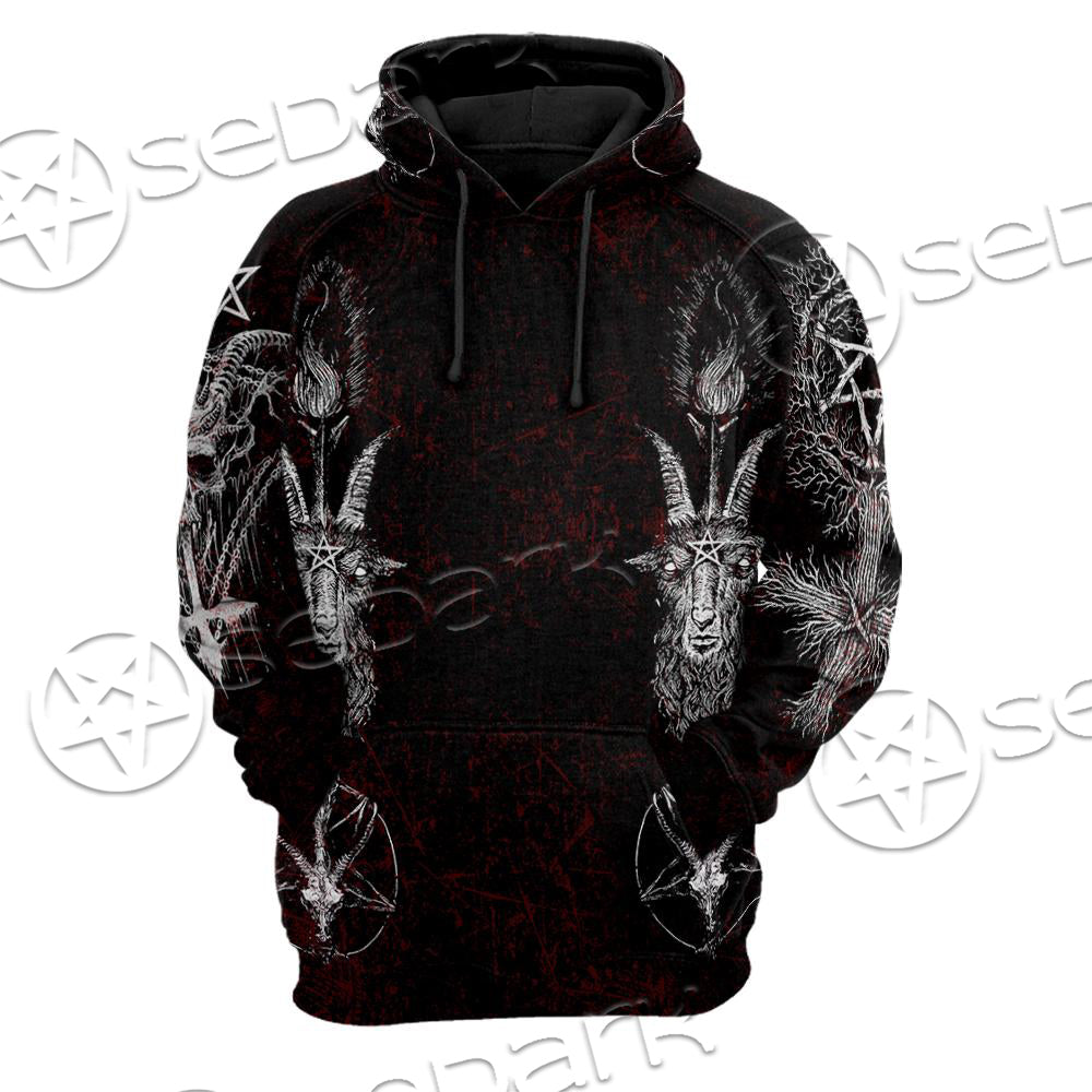 Satanic Hoodie Raglan Sleeve