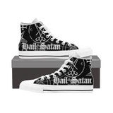 Unisex High Top Canvas Shoes - Hail Satan
