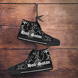Unisex High Top Canvas Shoes - Hail Satan
