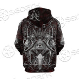 All Seeing Eye Hoodie Raglan Sleeve Zip-up