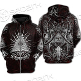All Seeing Eye Hoodie Raglan Sleeve Zip-up