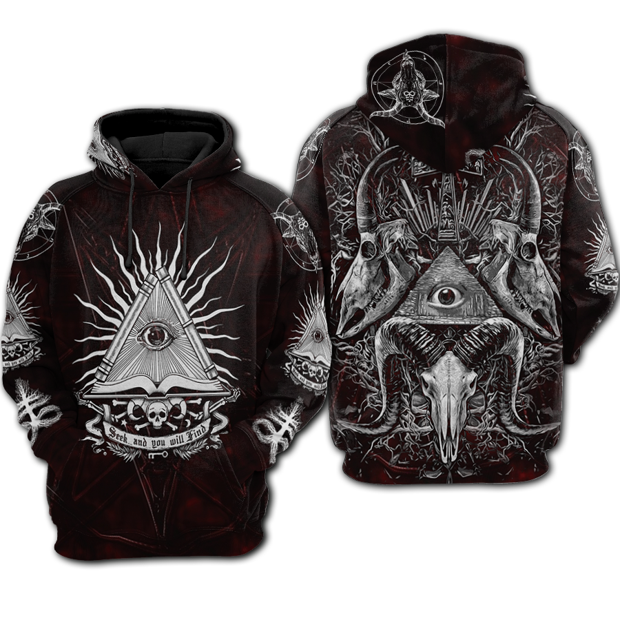 All Seeing Eye Hoodie Raglan Sleeve