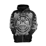 Skull Baphomet Zip-up Hoodie