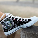 Skull Devil High Top Canvas Shoes