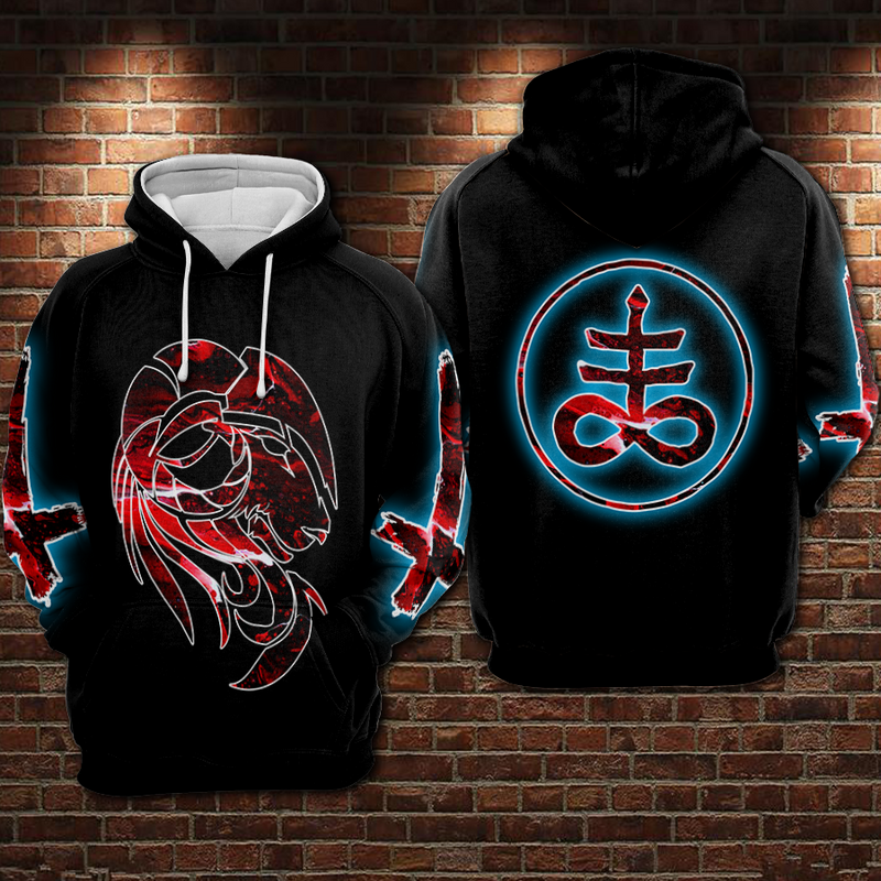 Satanic Hoodie Raglan Sleeve 0106-4