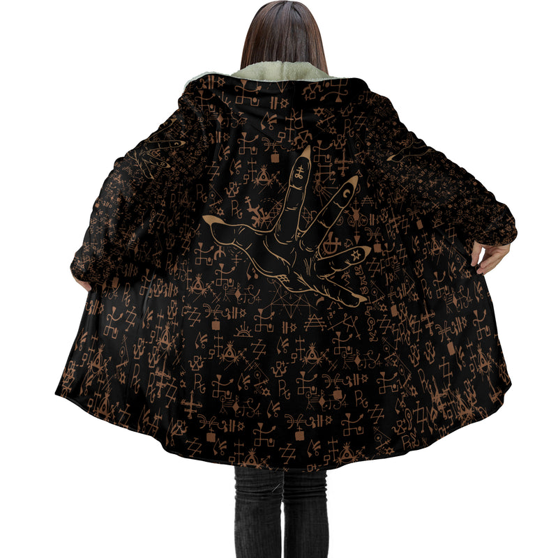 Occult Symbol Dream Cloak With Bag