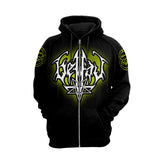 Belial Hoodie Raglan Sleeve Zip-up