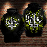 Belial Hoodie Raglan Sleeve Zip-up