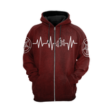 666 Hoodie Raglan Sleeve Zip-up