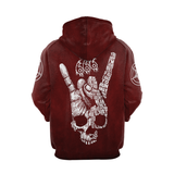 666 Hoodie Raglan Sleeve Zip-up