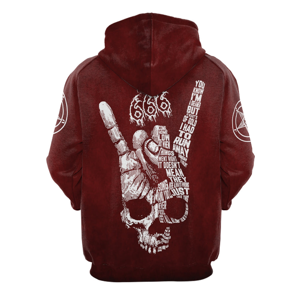666 Hoodie Raglan Sleeve