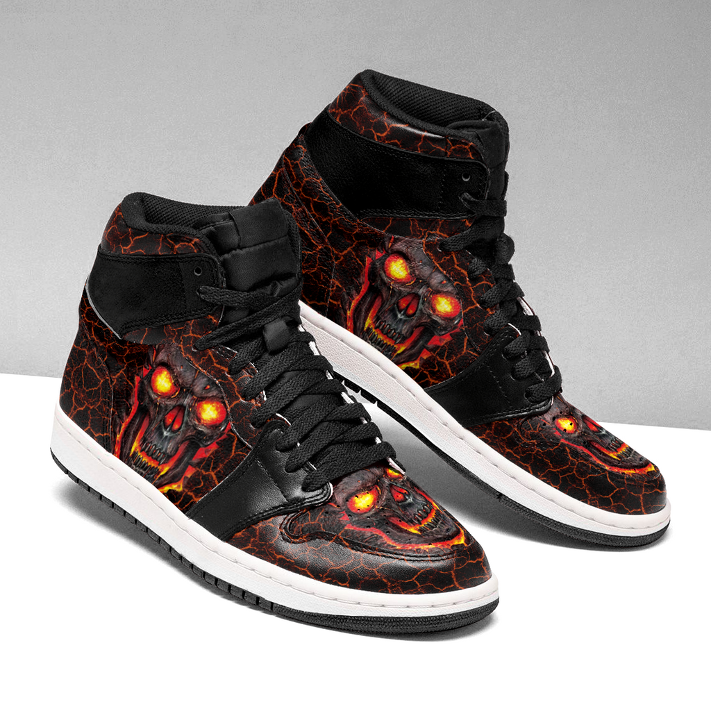 Skull Fire Jordan Sneakers
