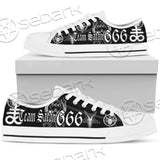 Satanic 666 Lucifer Low Top Canvas Shoes