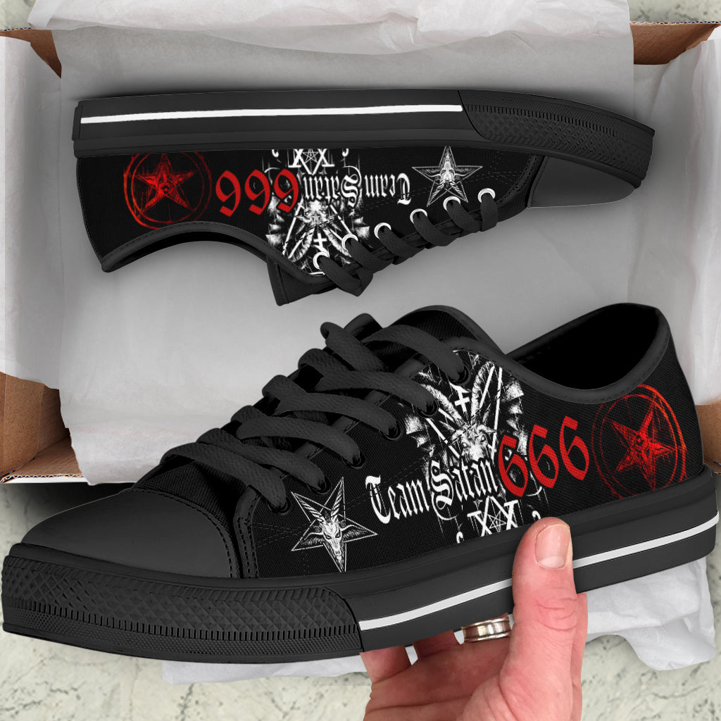 Satanic H60 Low Top Canvas Shoes