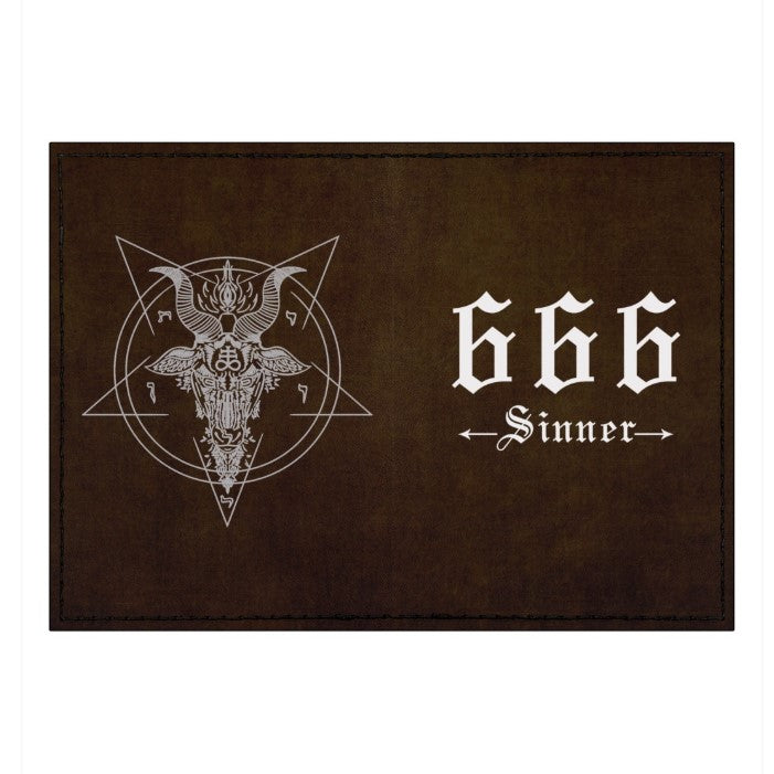 666 SINNER LEATHER NOTEBOOK - PASSPORT HOLDER - WALLET