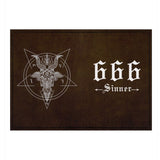 666 SINNER LEATHER NOTEBOOK - PASSPORT HOLDER - WALLET