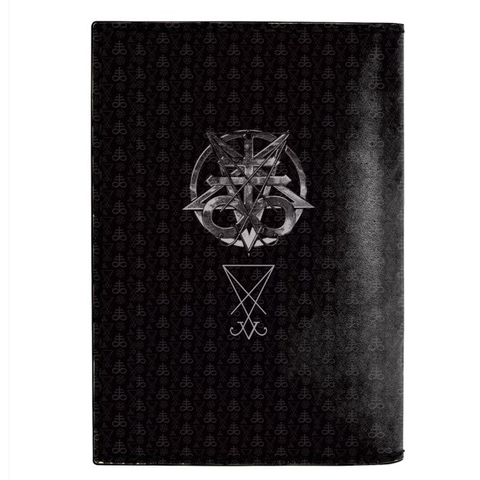 SATANIC 5 LETTERS LEATHER NOTEBOOK - PASSPORT HOLDER - WALLET