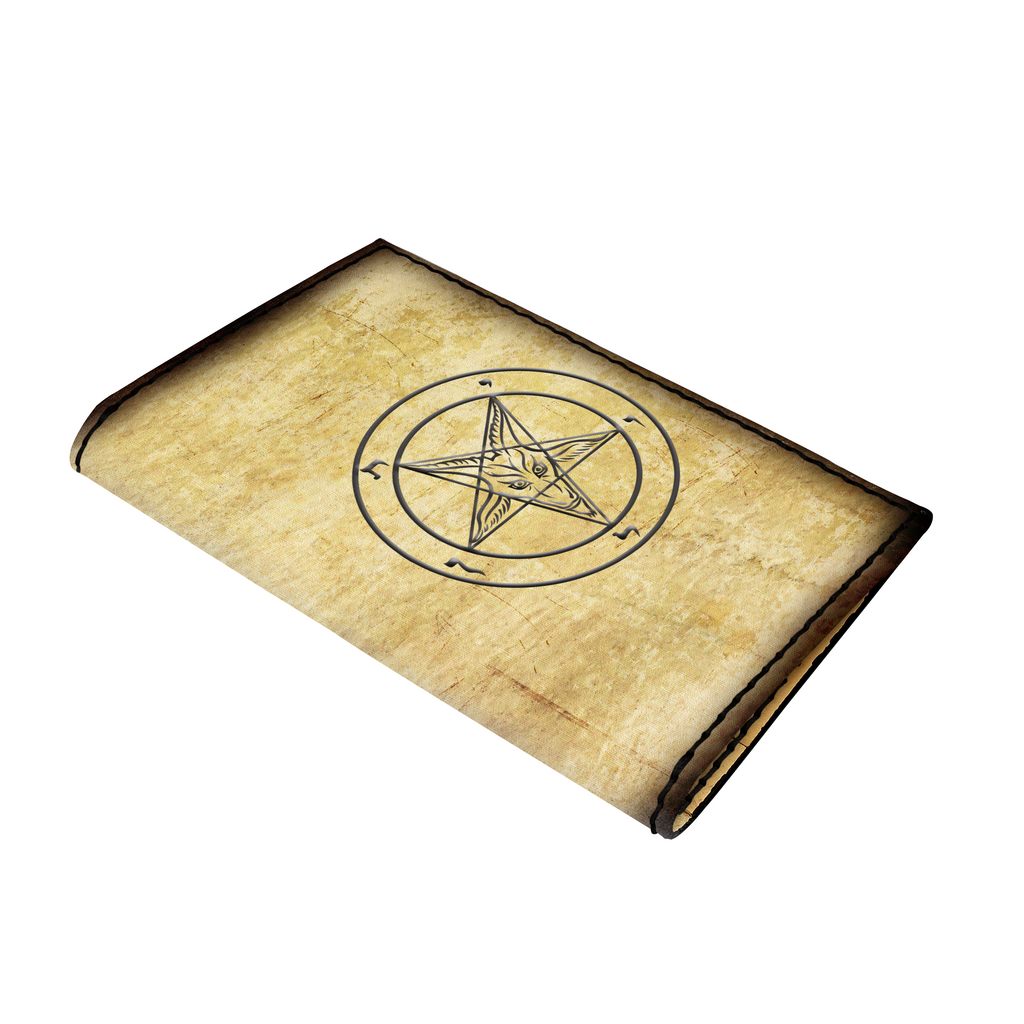 SATANIC LEATHER NOTEBOOK - PASSPORT HOLDER - WALLET