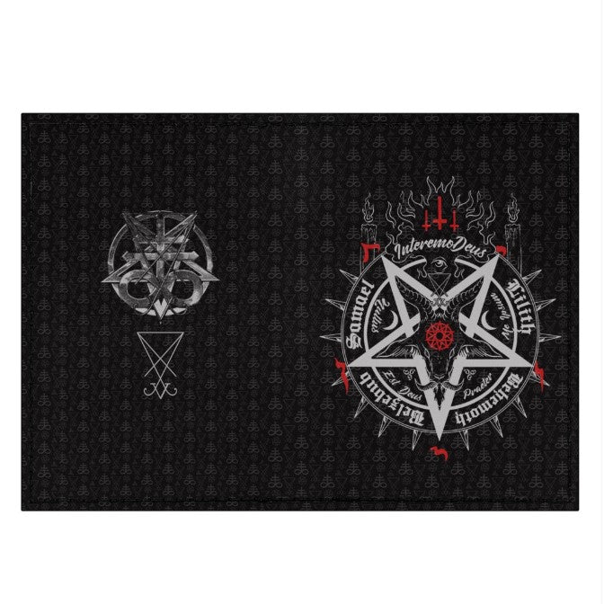 SATANIC 5 LETTERS LEATHER NOTEBOOK - PASSPORT HOLDER - WALLET