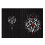 SATANIC 5 LETTERS LEATHER NOTEBOOK - PASSPORT HOLDER - WALLET