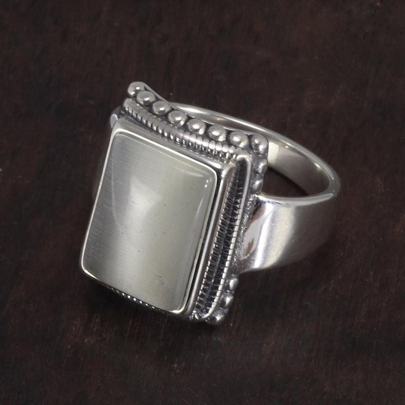 Solid 925 Sterling Silver Lucifer Rings with Black Onyx Natural Stone Handmade Statement Ring A3256803465372180