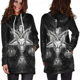 3D ALL OVER SATANIC Hoodie Dress