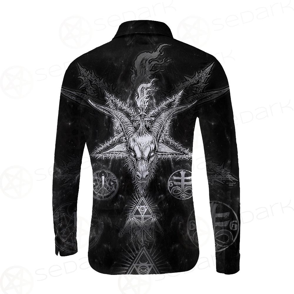 3D ALL OVER SATANIC Long Sleeve Shirt
