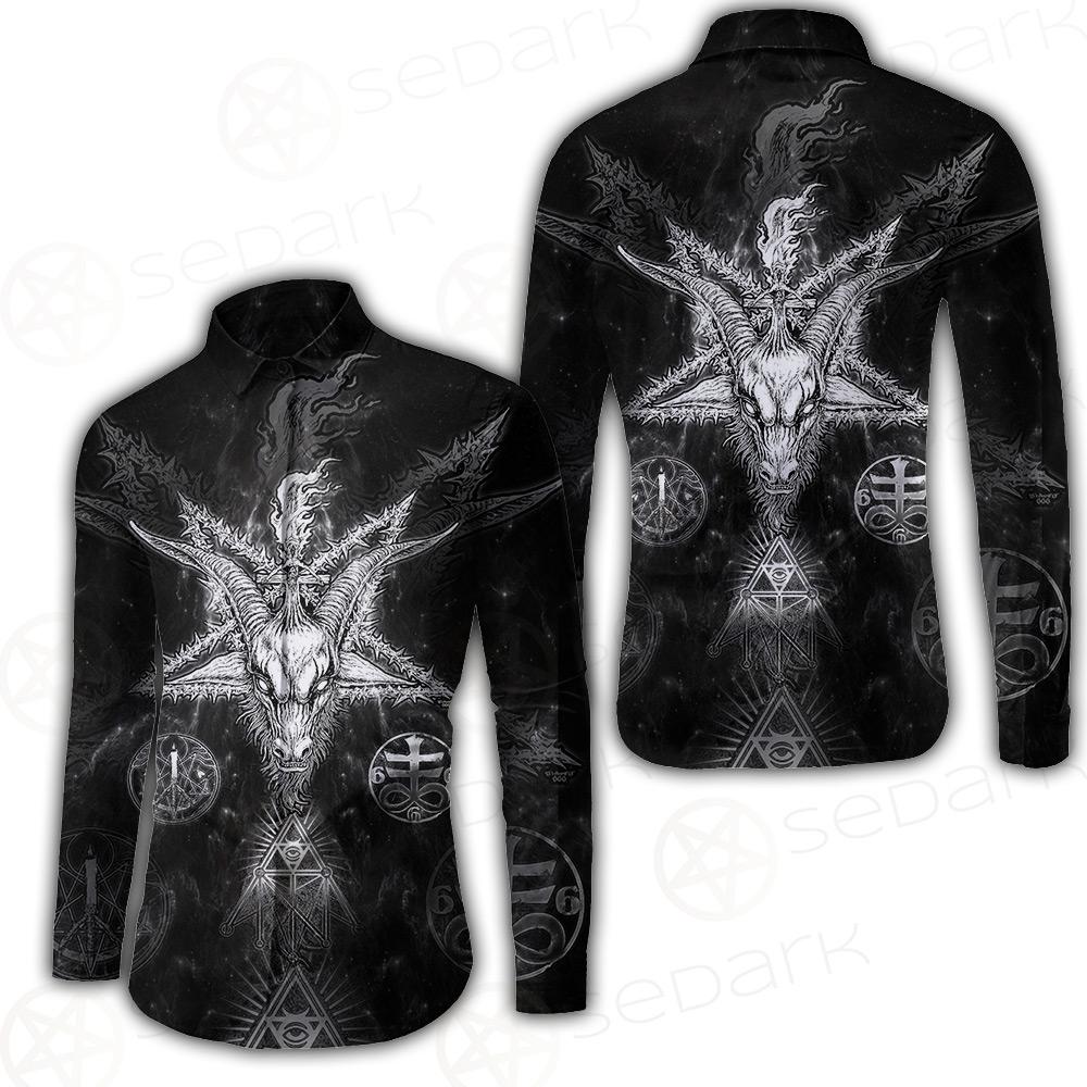 3D ALL OVER SATANIC Long Sleeve Shirt