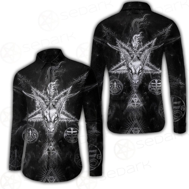 3D ALL OVER SATANIC Long Sleeve Shirt