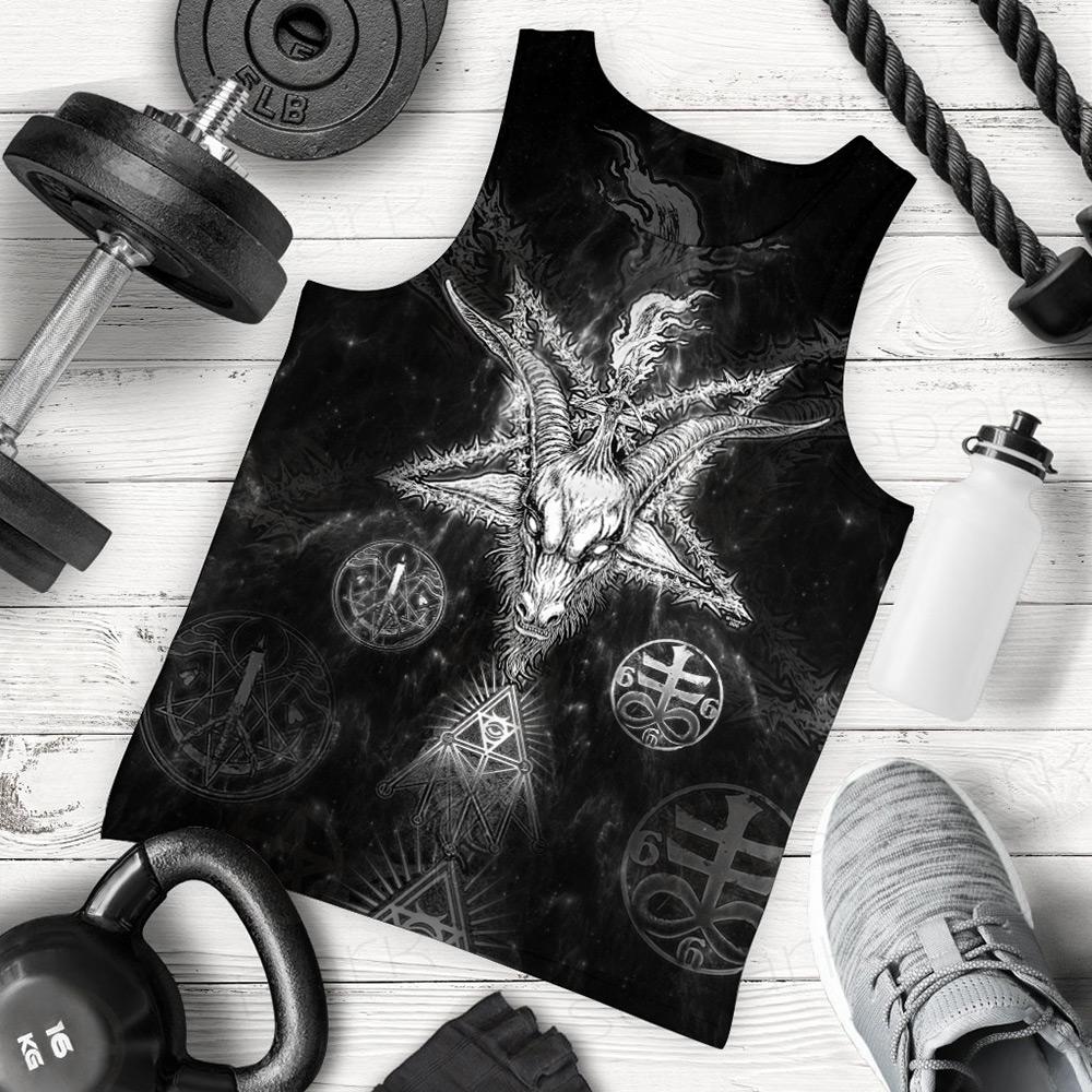 3D ALL OVER SATANIC Men Tank-tops