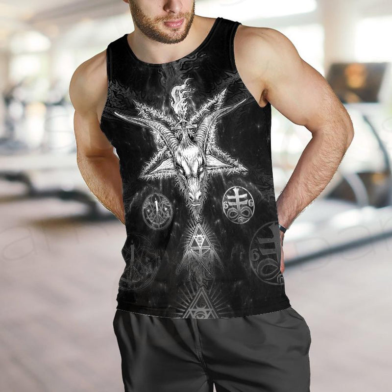3D ALL OVER SATANIC Men Tank-tops
