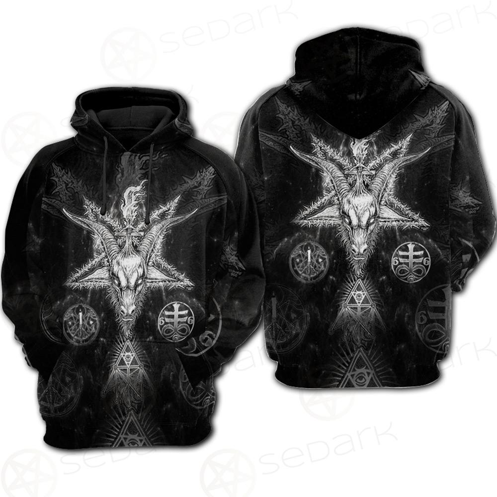 3D ALL OVER SATANIC Hoodie Raglan