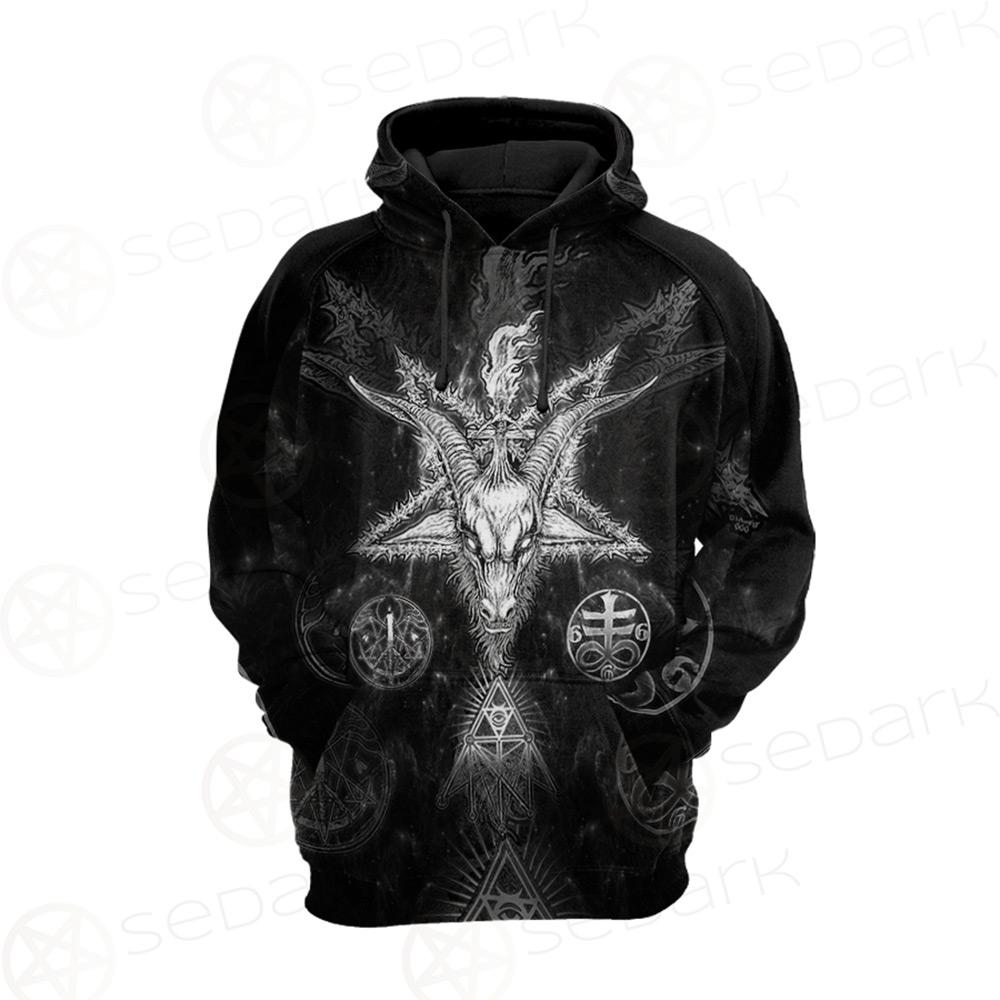 3D ALL OVER SATANIC Hoodie Raglan