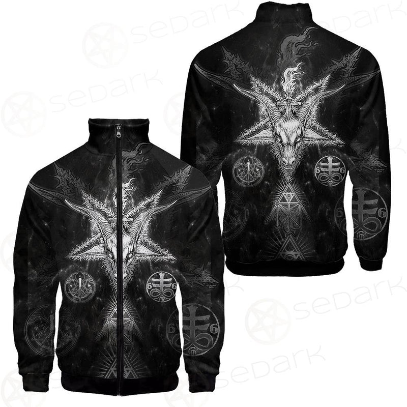 3D ALL OVER SATANIC Stand-up Collar Jacket