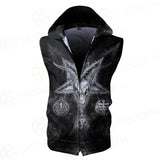 3D ALL OVER SATANIC Zip Sleeveless Hoodie