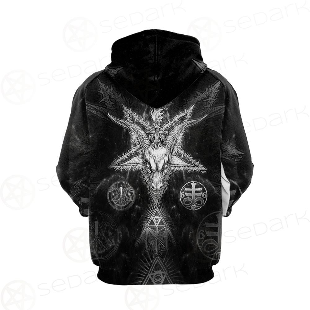 3D ALL OVER SATANIC Hoodie Raglan