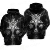 3D ALL OVER SATANIC Hoodie Raglan Zip