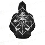3D All Over Satanic Skull SDN-1002 Hoodie Allover