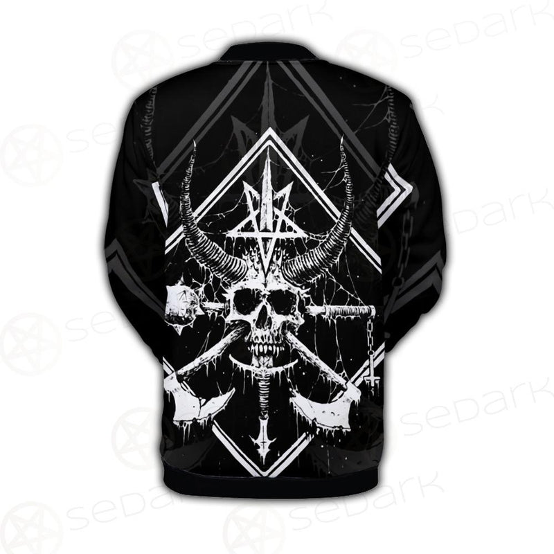 3D All Over Satanic Skull SDN-1002 Button Jacket