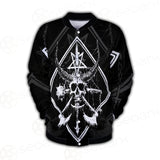 3D All Over Satanic Skull SDN-1002 Button Jacket