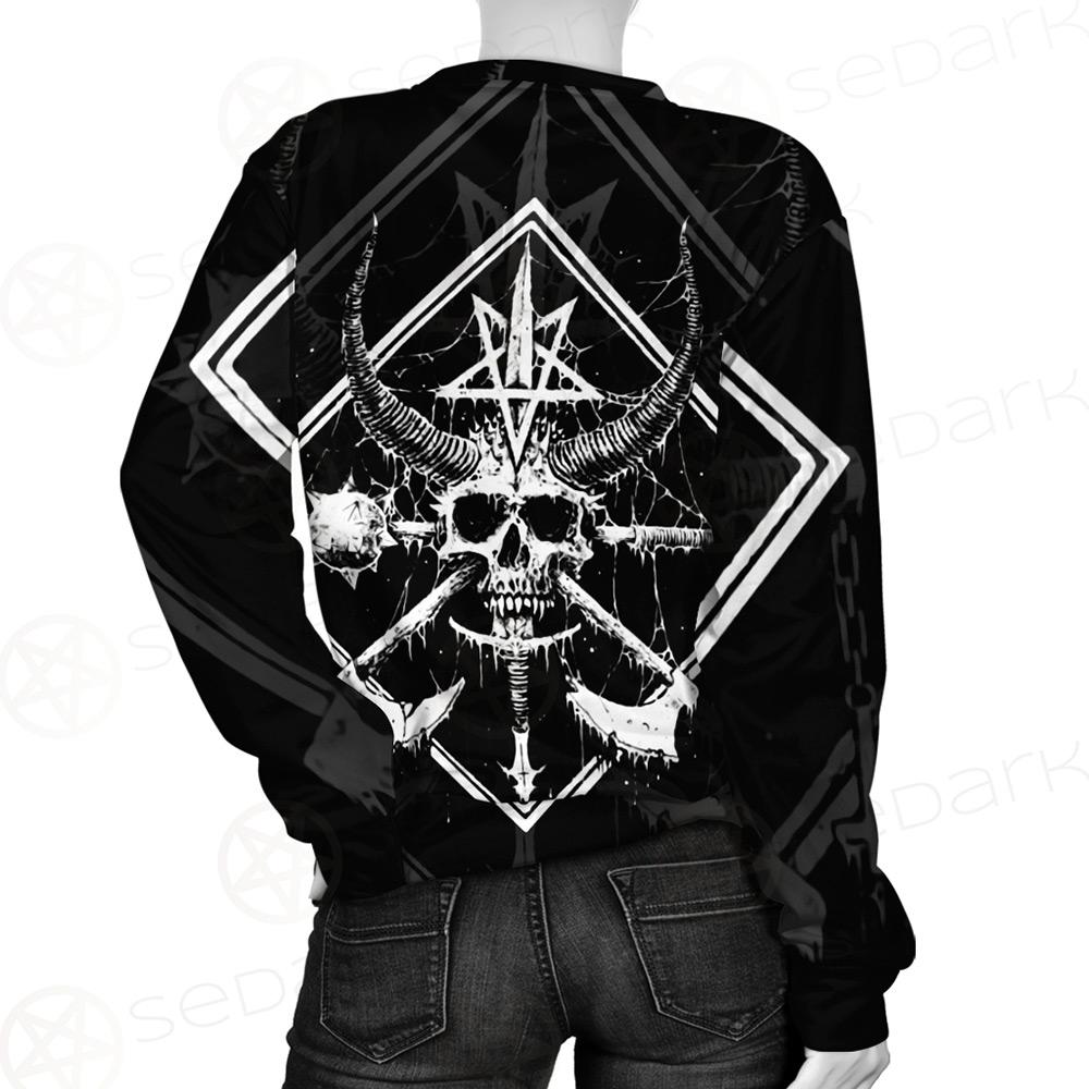 3D All Over Satanic Skull SDN-1002 Unisex Sweatshirt
