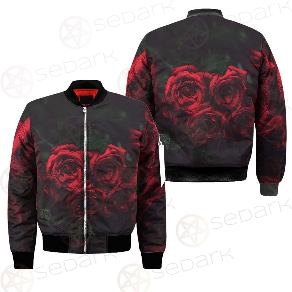 Dark Red Rose SDN-1003 Bomber Jacket